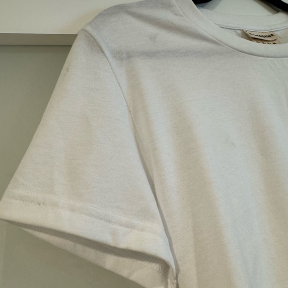 NWT Karmagawa Save The Reef White Black Embroidered Short Sleeve Crop Top medium - Picture 5 of 8